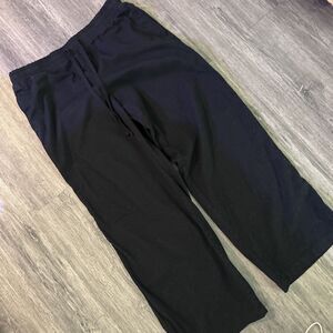 Black Wide Leg Pants Style & Co pull on Cotton Pants Basic Coastal